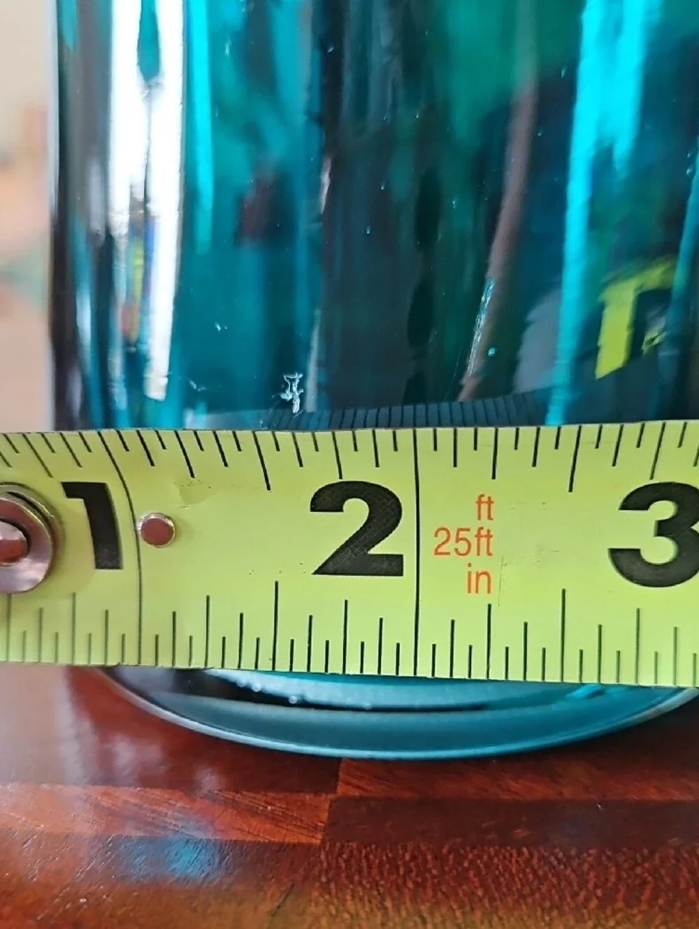 Teal Turquoise Indented Art Glass 